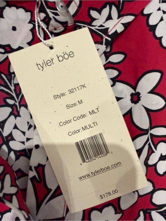 Tyler Boe Tops - Tyler Boe Red and White Floral Blouse